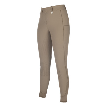 HKM Amalfi legging full seat 1/1 in siliconen Taupe HKM Amalfi legging full seat 1/1 in siliconen Taupe