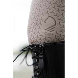 HKM Amalfi legging full seat 1/1 in siliconen Taupe Bruin