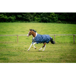 Horseware Amigo 1200D XL Turnout 150g deken Marine / titaangrijs / zilver Marineblauw