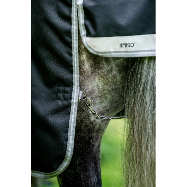 Horseware Amigo 1200D XL Turnout 50g deken Zwart / titaniumgrijs / zilver