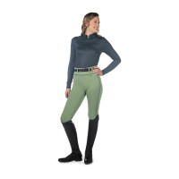 HKM Juna legging met volledig siliconen zitvlak 1/1 Jade Blauw