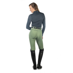 HKM Juna legging met volledig siliconen zitvlak 1/1 Jade Blauw