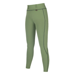 HKM Juna legging met volledig siliconen zitvlak 1/1 Jade Blauw