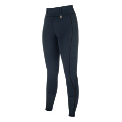 HKM Juna legging met volledig siliconen zitvlak 1/1 Donkerblauw