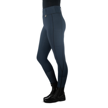 HKM Juna legging met volledig siliconen zitvlak 1/1 Donkerblauw