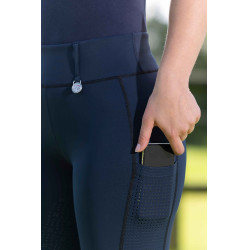 HKM Juna legging met volledig siliconen zitvlak 1/1 Donkerblauw