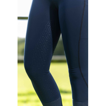 HKM Juna legging met volledig siliconen zitvlak 1/1 Donkerblauw