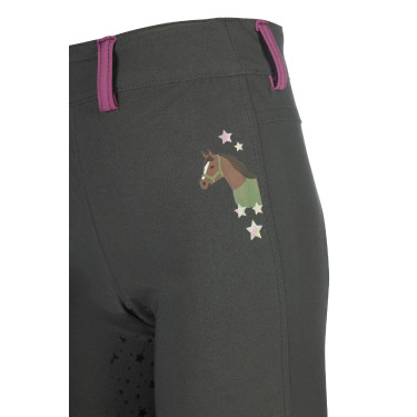 Legging HKM Pony Dream II fullseat 1/1 in siliconen Grijsgroen