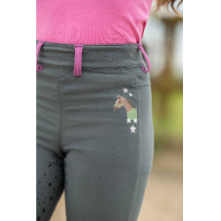 Legging HKM Pony Dream II fullseat 1/1 in siliconen Grijsgroen