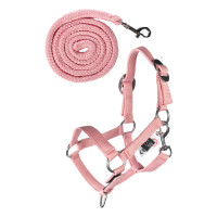 Halster en halstertouw HKM Hobby Horsing Basic Roze