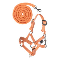 Halster en halstertouw HKM Hobby Horsing Basic Oranje Halster en halstertouw HKM Hobby Horsing Basic Oranje