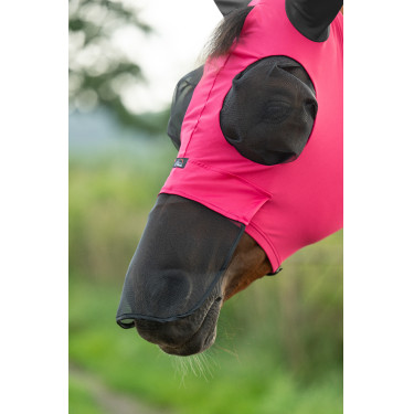Vliegenmasker HKM Elastic bescherming voor de neusgaten Magenta Roze