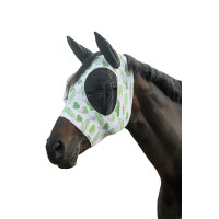 HKM Flamingo Elastic vliegenmasker Groen / zuurstokroze
