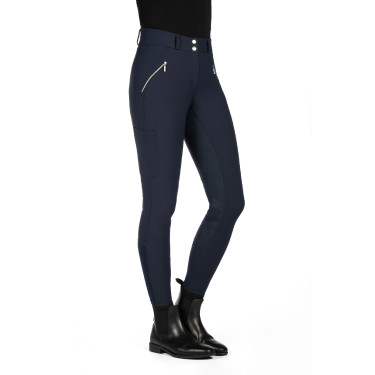 HKM Lia rijbroek met hoge taille en volledig Alos zitvlak Donkerblauw HKM Lia rijbroek met hoge taille en volledig Alos zitvlak Donkerblauw