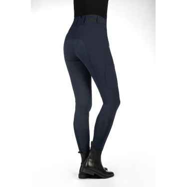 HKM Lia rijbroek met hoge taille en volledig Alos zitvlak Donkerblauw HKM Lia rijbroek met hoge taille en volledig Alos zitvlak Donkerblauw
