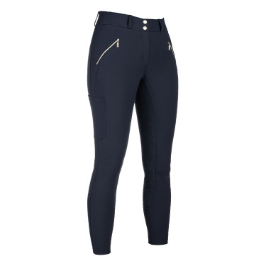 HKM Lia rijbroek met hoge taille en volledig Alos zitvlak Donkerblauw HKM Lia rijbroek met hoge taille en volledig Alos zitvlak Donkerblauw