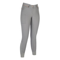 Broek HKM Rosegold Sparkle Style 1/1 met silicone Grijs / roségoud