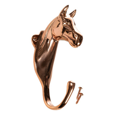 HKM steun voor paardenhoofd in messing Koper Bruin