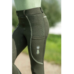 HKM Claire legging volledig siliconezitvlak 1/1 Grijsgroen