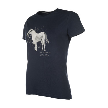 T-Shirt HKM Sparkle Donkerblauw T-Shirt HKM Sparkle Donkerblauw