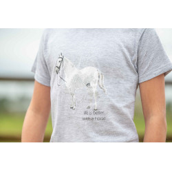 T-Shirt HKM Sparkle Gemêleerd grijs