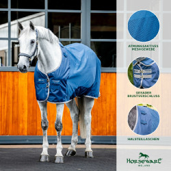 Horseware Ionic Therapy Mesh Cooler deken Bleu imperial / argent /Marine Blauw