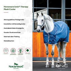 Horseware Ionic Therapy Mesh Cooler deken Bleu imperial / argent /Marine Blauw