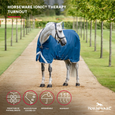 Horseware Ionic Therapy Turnout 100g deken Horseware Ionic Therapy Turnout 100g deken
