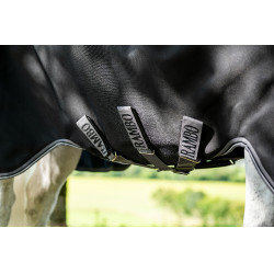 Horseware Rambo 1680D Turnout 100g deken Zwart / storm / zilvergrijs Horseware Rambo 1680D Turnout 100g deken Zwart / storm / zilvergrijs