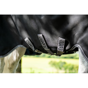 Horseware Rambo 1680D Turnout 100g deken Zwart / storm / zilvergrijs Horseware Rambo 1680D Turnout 100g deken Zwart / storm / zilvergrijs