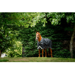 Horseware Rambo 1680D Turnout 100g deken Zwart / storm / zilvergrijs Horseware Rambo 1680D Turnout 100g deken Zwart / storm / zilvergrijs