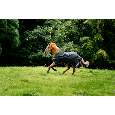 Horseware Rambo 1680D Turnout 250g VL deken Zwart / storm / zilvergrijs