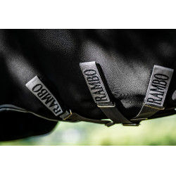 Horseware Rambo 1680D Turnout 450g VL deken Zwart / storm / zilvergrijs Horseware Rambo 1680D Turnout 450g VL deken Zwart / storm / zilvergrijs