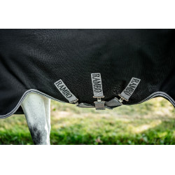 Horseware Rambo 1680D Turnout 450g VL deken Zwart / storm / zilvergrijs Horseware Rambo 1680D Turnout 450g VL deken Zwart / storm / zilvergrijs