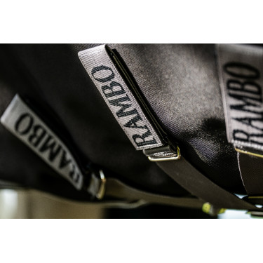 Horseware Rambo 1680D Turnout 50g deken Zwart / storm / zilvergrijs