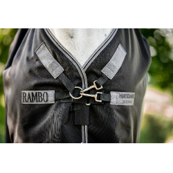 Horseware Rambo 1680D Turnout 50g deken Zwart / storm / zilvergrijs