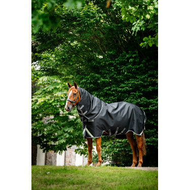 Horseware Rambo 1680D Turnout Plus 100g deken Zwart / storm / zilvergrijs Horseware Rambo 1680D Turnout Plus 100g deken Zwart / storm / zilvergrijs