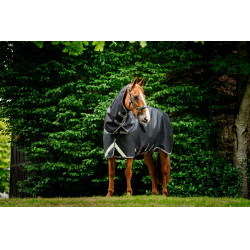Horseware Rambo 1680D Turnout Plus 100g deken Zwart / storm / zilvergrijs Horseware Rambo 1680D Turnout Plus 100g deken Zwart / storm / zilvergrijs