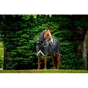 Horseware Rambo 1680D Turnout Plus 100g deken Zwart / storm / zilvergrijs Horseware Rambo 1680D Turnout Plus 100g deken Zwart / storm / zilvergrijs