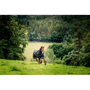 Horseware Rambo 1680D Turnout Plus 100g deken Zwart / storm / zilvergrijs Horseware Rambo 1680D Turnout Plus 100g deken Zwart / storm / zilvergrijs