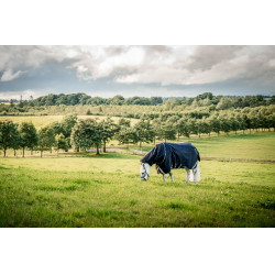 Horseware Rambo 1680D Turnout Plus 100g deken Marine / onweer / zilvergrijs Marineblauw Horseware Rambo 1680D Turnout Plus 100g deken Marine / onweer / zilvergrijs Marineblauw