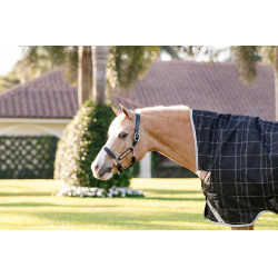 Horseware Rhino Wug Poney Turnout 0g deken Zwart / wit-grijze ruiten Horseware Rhino Wug Poney Turnout 0g deken Zwart / wit-grijze ruiten