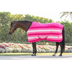 Newmarket Fleece Cooler polar deken van Horseware Rose witney Roze