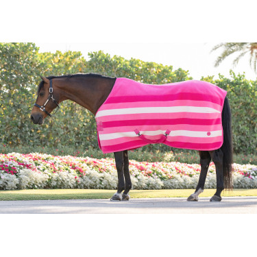 Newmarket Fleece Cooler polar deken van Horseware Rose witney Roze