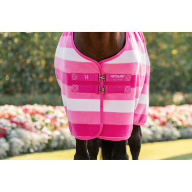 Newmarket Fleece Cooler polar deken van Horseware Rose witney Roze
