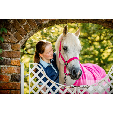 Newmarket Fleece Cooler polar deken van Horseware Rose witney Roze