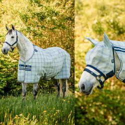 Vliegwerende halsbescherming Horseware Newmarket Marine witney Marineblauw