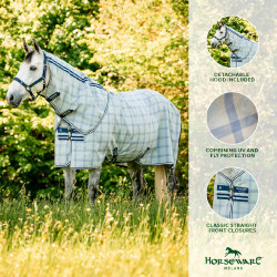 Vliegwerende halsbescherming Horseware Newmarket Marine witney Marineblauw