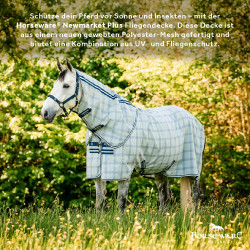 Vliegwerende halsbescherming Horseware Newmarket Marine witney Marineblauw