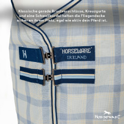 Vliegwerende halsbescherming Horseware Newmarket Marine witney Marineblauw